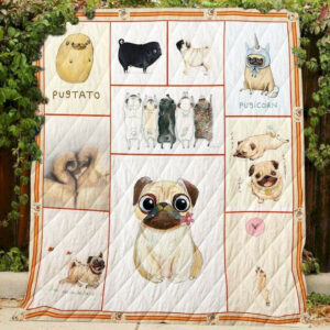Pug CLD180752 Quilt Blanket , 50 x 60 Inch, Quilt Bed Set
