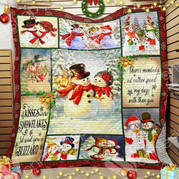 Snowman Christmas 2 Gs-Cl-Ld3110 Quilt Blanket , 50 X 60 Inch, Quilt Bed Set
