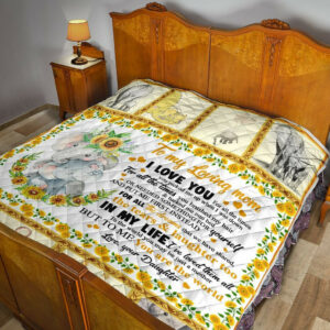 Daughter To Mom Quilt Blanket DHC02011595DD , 50 x 60 Inch, Quilt Bed Set