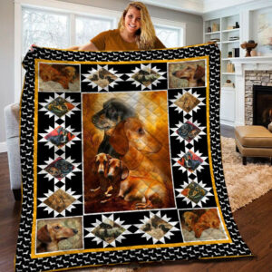 Dachshund Quilt Blanket BBB150205SM , Quilt Bed Set Size Single, Twin, Full, Queen, King, Super King