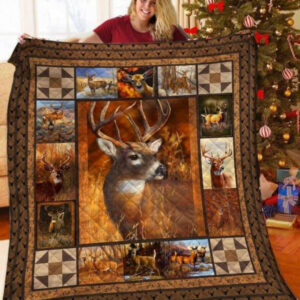 Deer Hunting Full Of Beautifull Deer Quilt Blanket Dhc03011112Dd , 50 x 60 Inch, Quilt Bed Set