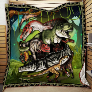 Dinosaurs Quilt Blanket Bp Dhc131267Dd , 50 x 60 Inch, Quilt Bed Set