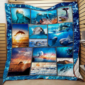 Dolphin Quilt Blanket Kh Dhc1312323Dd , 50 x 60 Inch, Quilt Bed Set