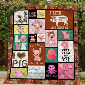 Pig Quilt Blanket DHC13123907VT , Quilt Bed Set Size Single, Twin, Full, Queen, King, Super King