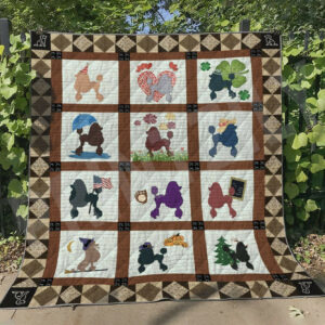 Poodle Never Let You Down Quilt Blanket Christmas Christmas Gifts Merry Christmas Holiday Gifts Gift Dhc03011795Dd , 50 x 60 Inch, Quilt Bed Set