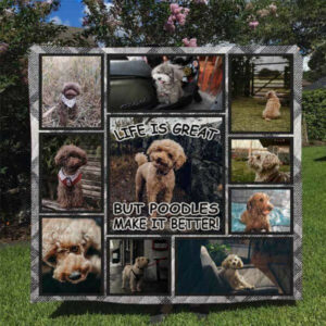 Poodle Quilt Blanket DHC13124132VT , 50 x 60 Inch, Quilt Bed Set
