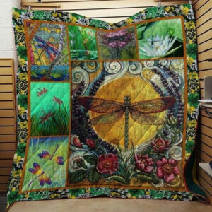 Dragonfly Quilt Blanket DHC13122715VT , 50 x 60 Inch, Quilt Bed Set