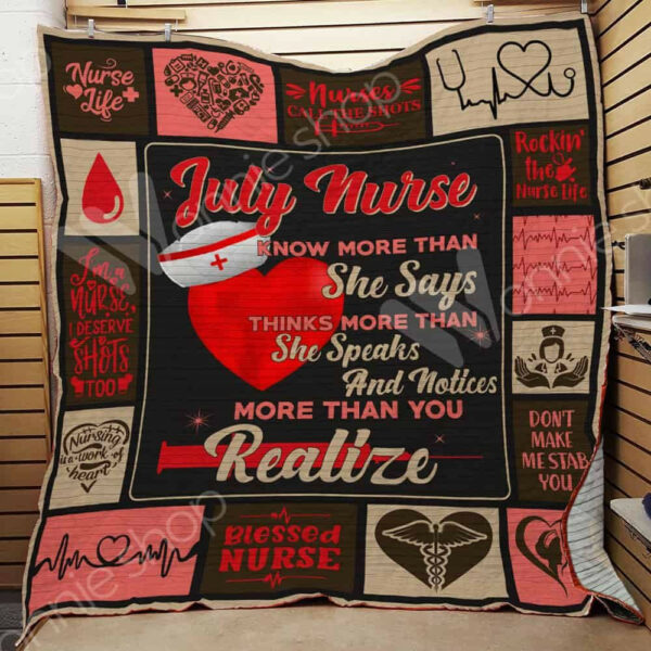 July Nurse Quilt Blanket Dhc1002899Td , 50 X 60 Inch, Quilt Bed Set
