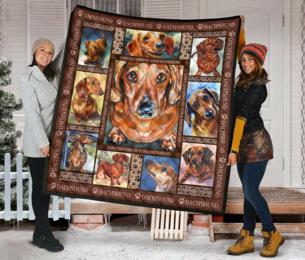 Dachshund Quilt Blanket Dhc09121584Dd , 50 X 60 Inch, Quilt Bed Set