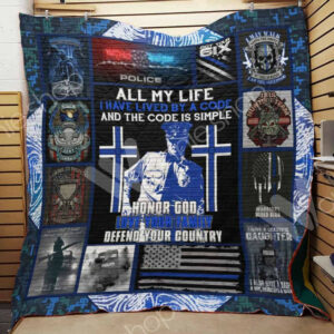 Police Quilt Blanket DHC1102826TD , 50 x 60 Inch, Quilt Bed Set