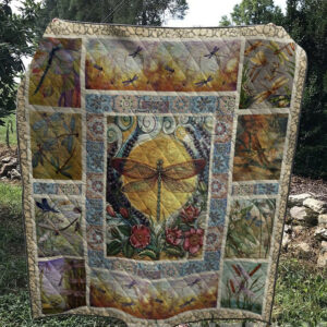 Dragonfly Free As A Dragonfly Quilt Blanket Christmas Gift Dhc04011311Dd , Quilt Bed Set Size Single, Twin, Full, Queen, King, Super King