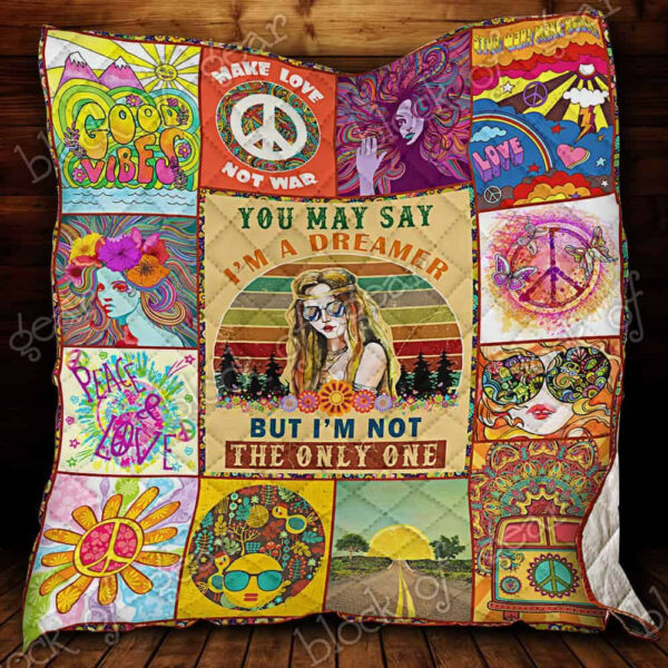 Hippie Girl I’M Not The Only One Quilt Blanket Great Customized Perfect Gifts For Hippie, 50 X 60 Inch, Quilt Bed Set
