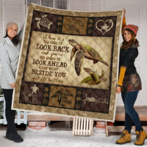 Quilt Blanket Turtles Turtles Beside You Brown Dhc09121261Dd , Quilt Bed Set Size Single, Twin, Full, Queen, King, Super King