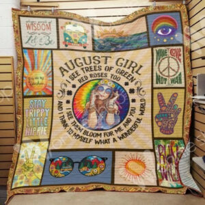 Personalized Hippie Red Roses Too Quilt Blanket Great Customized Perfect Gifts For Hippie, 50 x 60 Inch, Quilt Bed Set