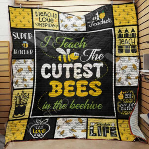 Bee Teacher Quilt Blanket DHC0302686TD , 50 x 60 Inch, Quilt Bed Set