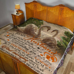 To My Husband Quilt Blanket DHC02011096DD , 50 x 60 Inch, Quilt Bed Set