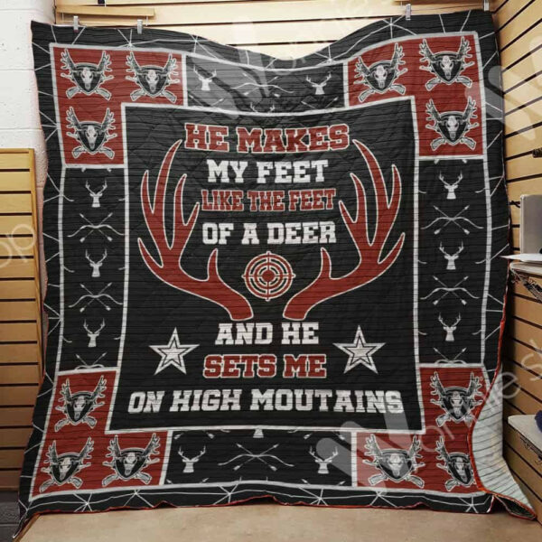 Deer Hunting Quilt Blanket Dhc0302730Td , Quilt Bed Set Size Single, Twin, Full, Queen, King, Super King