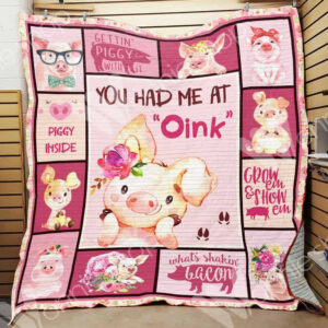 Pig Quilt Blanket DHC0102812TD , 50 x 60 Inch, Quilt Bed Set