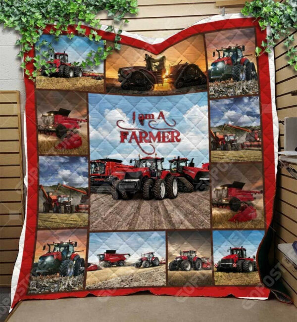 Farm Tractor I Am A Farmer Gs-Cl-Dt0107 Quilt Blanket , 50 X 60 Inch, Quilt Bed Set