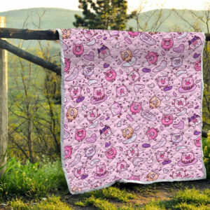 Pig Quilt Blanket DHC1301533VT , 50 x 60 Inch, Quilt Bed Set