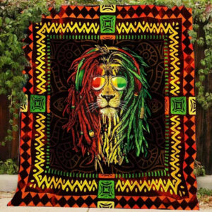 Rasta Lion CL110608 Quilt Blanket , 50 x 60 Inch, Quilt Bed Set