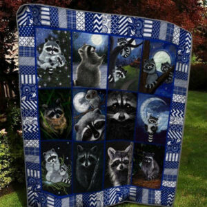 Raccoon Molly S Game GS-CL-DT0107 Quilt Blanket , 50 x 60 Inch, Quilt Bed Set