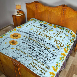 Daughter To Mom Quilt Blanket DHC02011633DD , 50 x 60 Inch, Quilt Bed Set