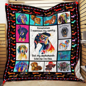 Dachshund Quilt Blanket DHC13122936VT , 50 x 60 Inch, Quilt Bed Set