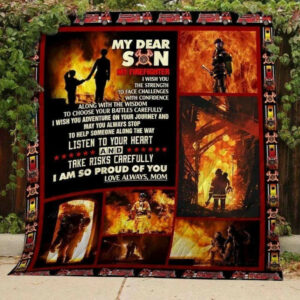 Personalized Quilt My Son My Firefighter CLH091085Q Quilt Blanket , 50 x 60 Inch, Quilt Bed Set