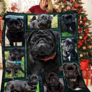 Pug Quilt Blanket PUB071153NV , 50 x 60 Inch, Quilt Bed Set