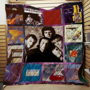 Dire Straits Band Quilt Blanket  Size Single, Twin, Full, Queen, King, Super King