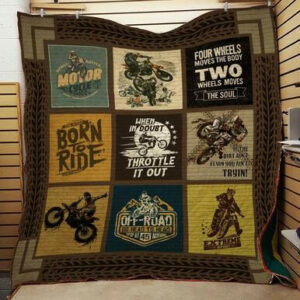 Dirt Bike Quilt Blanket F1501 82o35  Size Single, Twin, Full, Queen, King, Super King