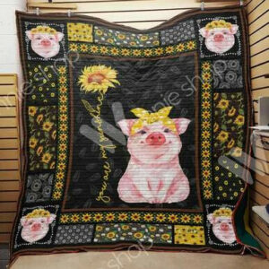 Pig Quilt Blanket M2302 87o38  Size Single, Twin, Full, Queen, King, Super King