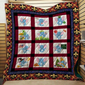 Elephant 3d Quilt Blanket Tnov07  Size Single, Twin, Full, Queen, King, Super King