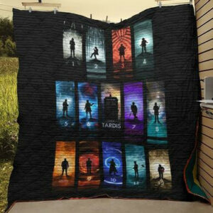 Doctor Who Poster Quilt Blanket  Size Single, Twin, Full, Queen, King, Super King