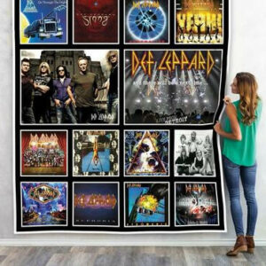Def Leppard Album 2 Quilt Blanket  Size Single, Twin, Full, Queen, King, Super King