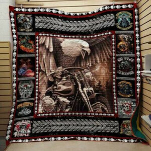 Eagle Motorcylces Quilt Blanket ��� Quilt Size Single, Twin, Full, Queen, King, Super King