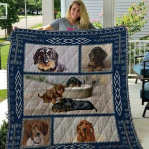 Dachshund Quilt Blanket Qui12004  Size Single, Twin, Full, Queen, King, Super King