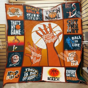 Basketball Quilt Blanket F1901 85o36  Size Single, Twin, Full, Queen, King, Super King