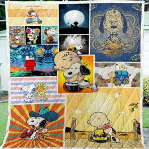 Snoopy Beautiful Summer Quilt Blanket  Size Single, Twin, Full, Queen, King, Super King
