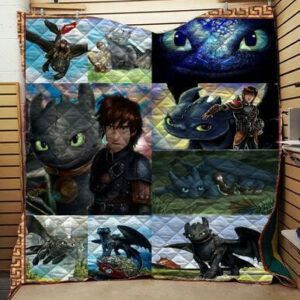Dragon Quilt Blanket A  Size Single, Twin, Full, Queen, King, Super King