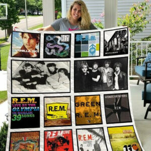 R.E.M. Band Quilt Blanket  Size Single, Twin, Full, Queen, King, Super King
