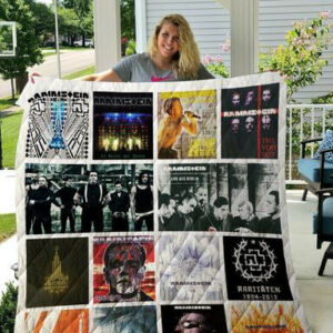Rammstein Albums Quilt Blanket 02  Size Single, Twin, Full, Queen, King, Super King