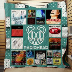Radiohead Album Collections Quilt Blanket  Size Single, Twin, Full, Queen, King, Super King