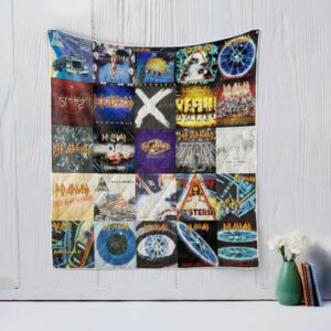 Def Leppard Three Quilt Blanket  Size Single, Twin, Full, Queen, King, Super King