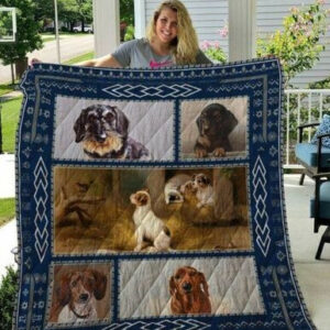 Dachshund Quilt Blanket Qui12003  Size Single, Twin, Full, Queen, King, Super King