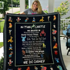 Disney In The Castle Quilt Blanket  Size Single, Twin, Full, Queen, King, Super King