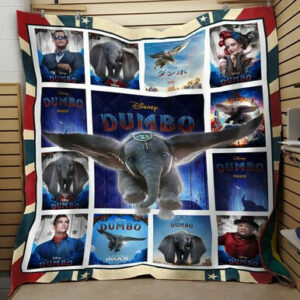 Dumbo Quilt Blanket 02  Size Single, Twin, Full, Queen, King, Super King