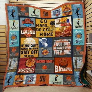 Basketball Quilt Blanket 1119-1 Ht-To  Size Single, Twin, Full, Queen, King, Super King