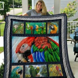 Parrot Quilt Blanket Quiani23006  Size Single, Twin, Full, Queen, King, Super King